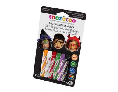 Teddies 22496027 - Obličejové barvy v tužce, 6ks na kartě