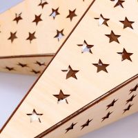 Solight LED drevená vianočná hviezda, závesná, časovač, 65cm, 20x LED, 2x AA 6