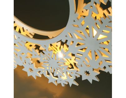 Solight LED drevený vianočný veniec, 10x LED, biela, 30cm, časovač, 2x AA - Poškodený obal