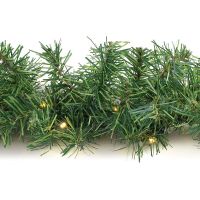 Solight LED vianočná girlanda s ihličím, 5m, 80x LED, časovač, 3xAA, IP44