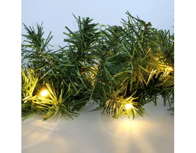 Solight LED vianočná girlanda s ihličím, 7m, 112x LED, časovač, 230V, IP44
