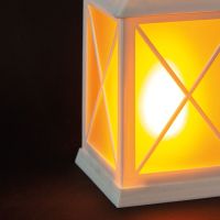 Solight LED vianočný lampáš biely, 20cm, časovač, 2x AA 6