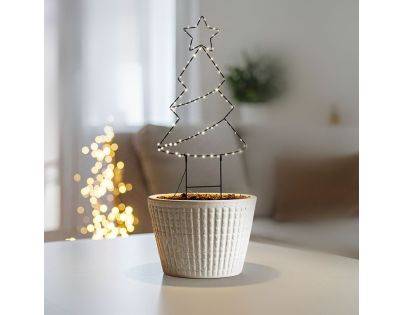 Solight LED vonkajšia dekorácia stromček, 85x LED, časovač, 68cm, 3x AA