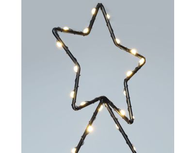 Solight LED vonkajšia dekorácia stromček, 85x LED, časovač, 68cm, 3x AA