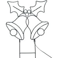 Solight LED vonkajšia dekorácia zvončeky, 100x LED, časovač, 55cm, 3x AA 2