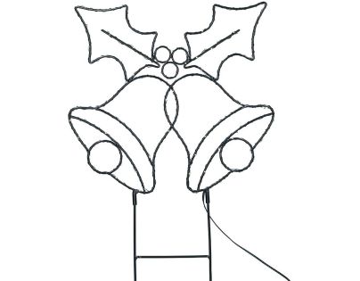 Solight LED vonkajšia dekorácia zvončeky, 100x LED, časovač, 55cm, 3x AA