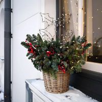 Solight LED vonkajšia dekorácia zvončeky, 100x LED, časovač, 55cm, 3x AA 4