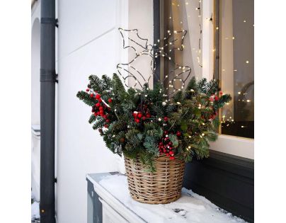 Solight LED vonkajšia dekorácia zvončeky, 100x LED, časovač, 55cm, 3x AA