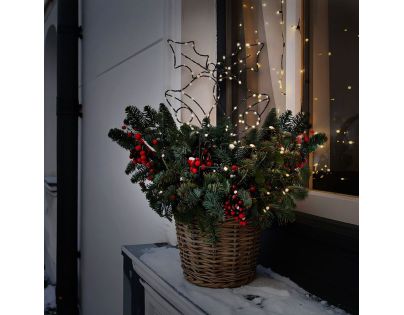 Solight LED vonkajšia dekorácia zvončeky, 100x LED, časovač, 55cm, 3x AA