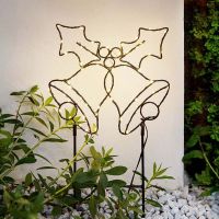 Solight LED vonkajšia dekorácia zvončeky, 100x LED, časovač, 55cm, 3x AA 6