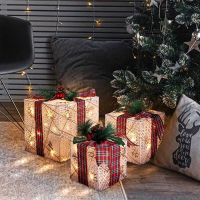 Solight Sada 3 LED vianočných darčekov, 48x LED, IP44 2