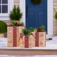 Solight Sada 3 LED vianočných darčekov, 48x LED, IP44 3