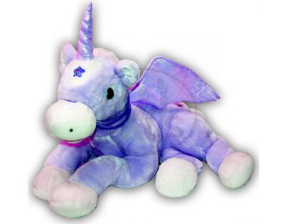 Sparkle plyšový kůň se zvukem 60cm fialový