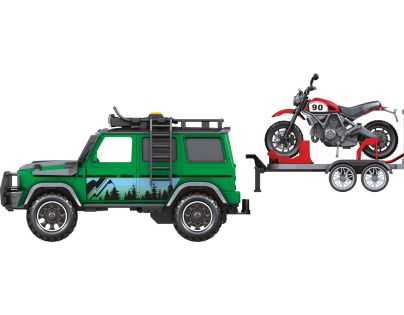 Sparkys 1:14 - Vozidlo lesnej stráže s prívesom a motorkou (so zvukom a svetlami)