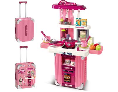 Sparkys 2v1 Kufor a kuchyňa s príslušenstvom - ružová