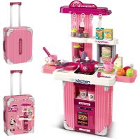 Sparkys 2v1 Kufor a kuchyňa s príslušenstvom - ružová