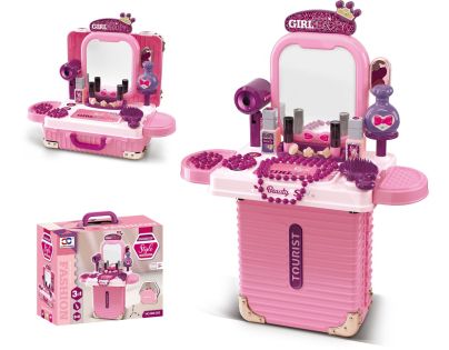 Sparkys 2v1 Malý kufor a kozmetický stolík so zrkadlom