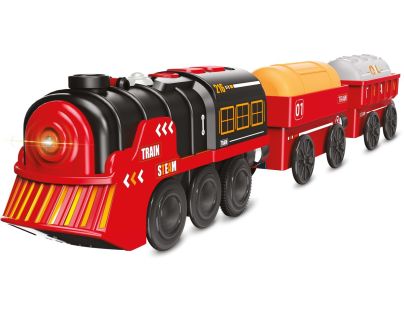 Sparkys BABU vláčiky - RC Parový vlak - červený (so zvukmi, svetlami a dymovými efektmi)