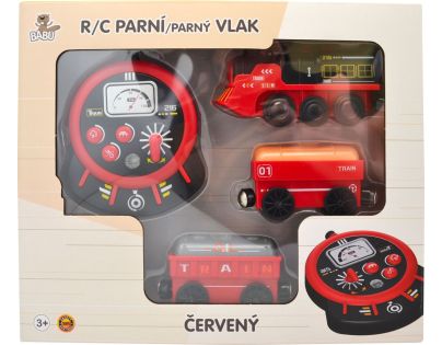 Sparkys BABU vláčiky - RC Parový vlak - červený (so zvukmi, svetlami a dymovými efektmi)