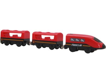 Sparkys BABU vláčiky - Vlak Hasiči s vagónmi na batérie