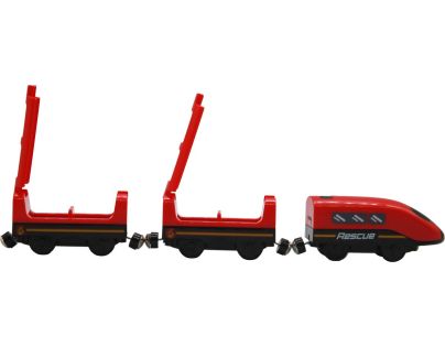 Sparkys BABU vláčiky - Vlak Hasiči s vagónmi na batérie