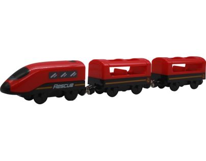 Sparkys BABU vláčiky - Vlak Hasiči s vagónmi na batérie