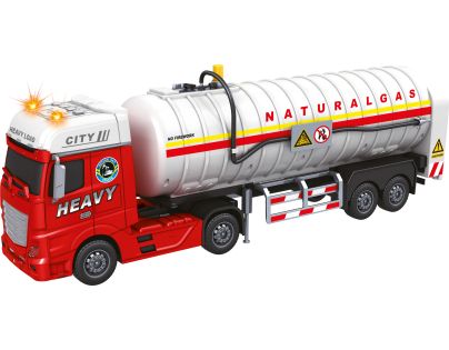 Sparkys CITY SERVICE CAR - 1:12 - Ťahač s cisternou na zemný plyn (so zvukom a svetlami)