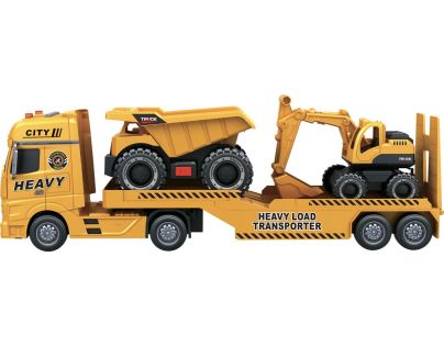 Sparkys CITY SERVICE CAR - 1:12 Ťahač s bagrom a nákladným autom