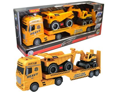 Sparkys CITY SERVICE CAR - 1:12 Ťahač s bagrom a nákladným autom