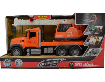 Sparkys CITY SERVICE CAR - 1:14 - Nákladné auto s žeriavom (so zvukom, svetlami a ďalšími funkciami)