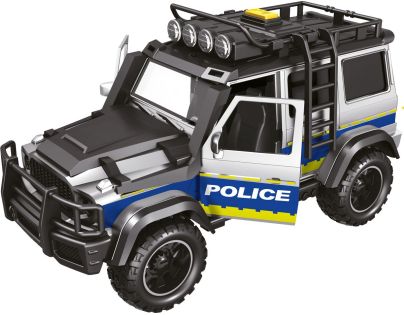 Sparkys CITY SERVICE CAR - 1:14 - Policajné auto s prívesom a koňom (so zvukom a svetlami)