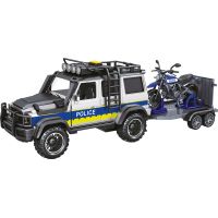 Sparkys CITY SERVICE CAR - 1:14 - Policajné auto s prívesom a motorkou (so zvukom a svetlami) 6