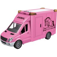 Sparkys CITY SERVICE CAR - 1:14 Transport koní - ružový
