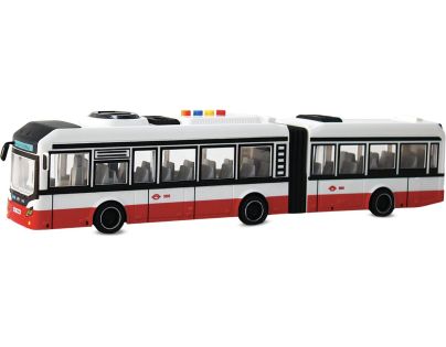 Sparkys CITY SERVICE CAR - 1:16 Kĺbový autobus - červený na setrvačník so zvukmi