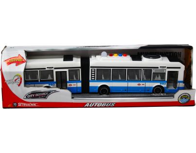 Sparkys CITY SERVICE CAR - 1:16 Kĺbový autobus - modrý na setrvačník so zvukmi
