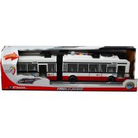 Sparkys CITY SERVICE CAR - 1:16 Kĺbový trolejbus - červený na setrvačník so zvukmi 2