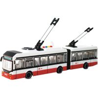 Sparkys CITY SERVICE CAR - 1:16 Kĺbový trolejbus - červený na setrvačník so zvukmi