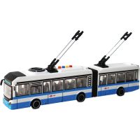 Sparkys CITY SERVICE CAR - 1:16 Kĺbový trolejbus - modrý na setrvačník so zvukmi