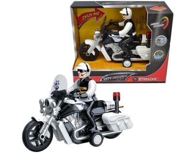 Sparkys CITY SERVICE CAR - 1:16 Policajný motorka