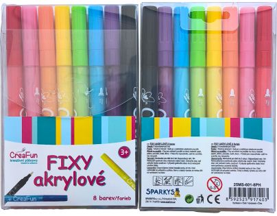 Sparkys CreaFun - fixky akrylové 8 farieb