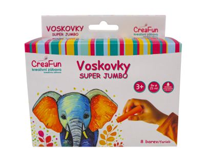 Sparkys CreaFun - Voskovky Super Jumbo 8 farieb