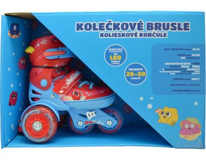 Sparkys Detské svietiace kolieskové korčule - Červené (veľ. 26-30)