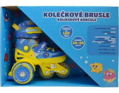 Sparkys Detské svietiace kolieskové korčule - Modré (vel. 26-30)