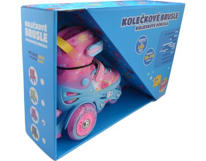 Sparkys Detské svietiace kolieskové korčule - Ružové (vel. 26-30)