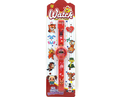 Sparkys Digitálne hodinky zvieratká 20,5 cm červené