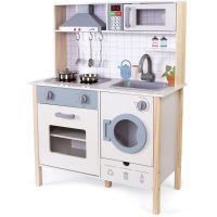 Sparkys Drevená detská kuchynka s rúrou a práčkou