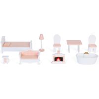 Sparkys Drevený domček pre bábiky Leia s 10 doplnkami 3
