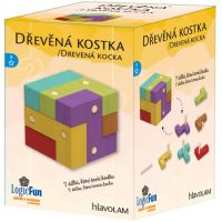 Sparkys Hlavolam - IQ Drevená kocka 6