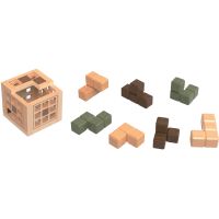 Sparkys Hlavolam - Kostka v kleci drevený hlavolam