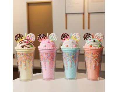 Sparkys Pohár s viečkom a slamkou Oreo 480ml